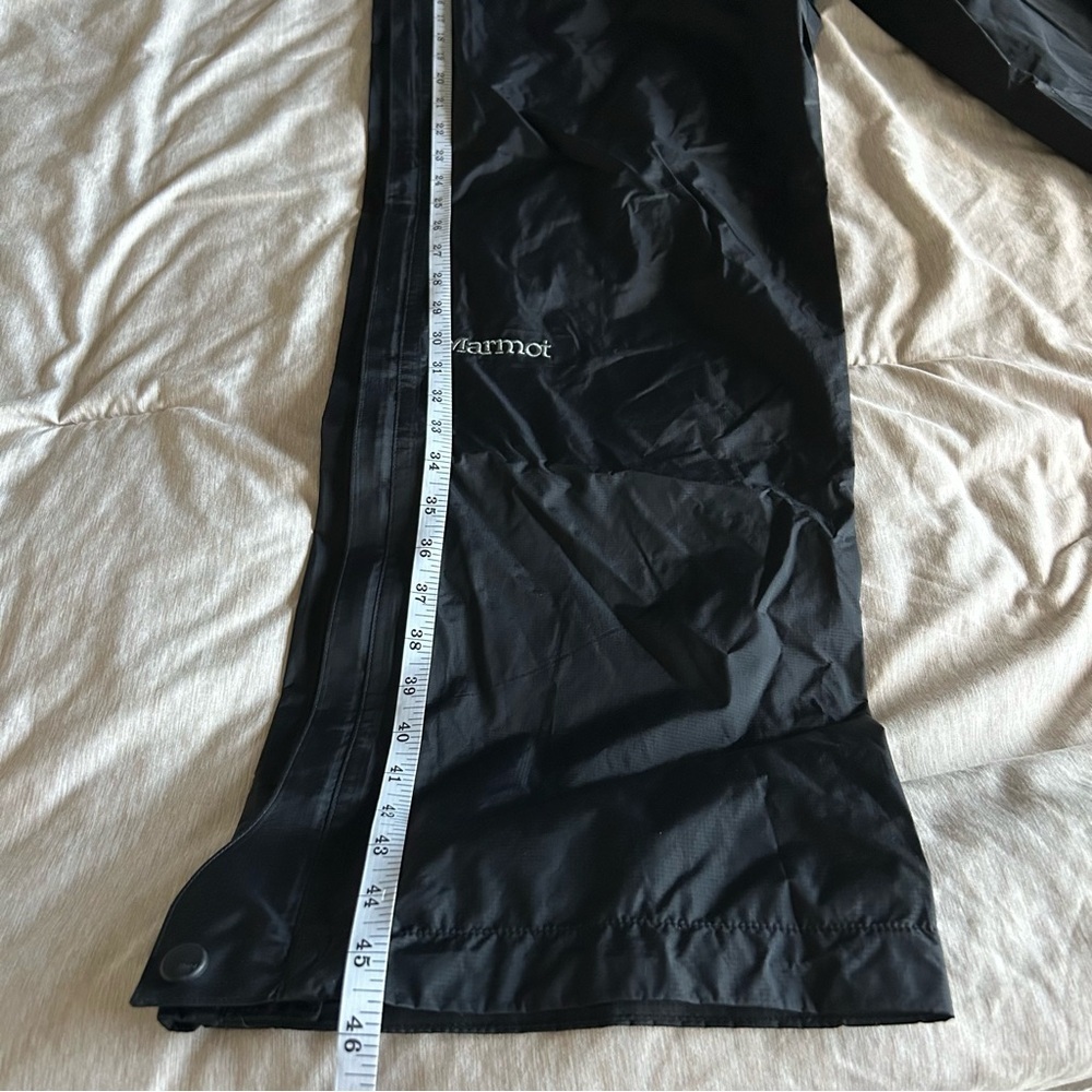 Marmot Men's PreCip Eco Full Zip Black Outerwear Rain Windbreaker Gorpcore Pants - Picture 13 of 14